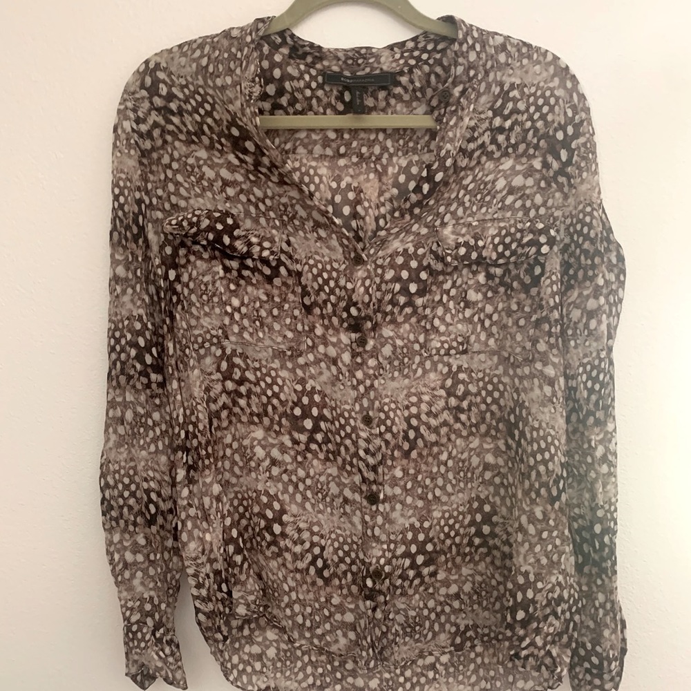 BCBG Blouse Feather